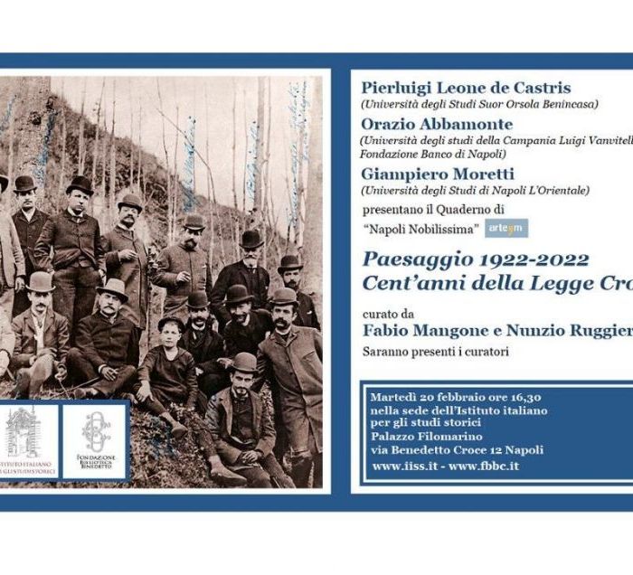 Presentazione del quaderno di Napoli Nobilissima “Paesaggio 1922-2022. Cent’anni della Legge Croce”, a cura di Nunzio Ruggiero e Fabio Mangone (artem 2023)