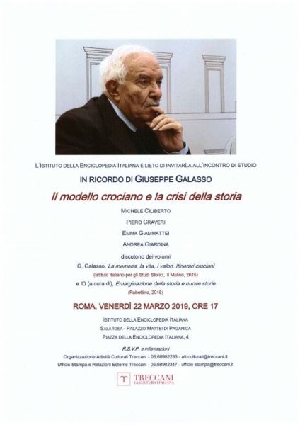 In ricordo di Giuseppe Galasso. Il modello crociano e la crisi della storia