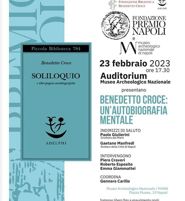 Benedetto Croce: un’autobiografìa mentale. Presentazione del volume “Soliloquio”
