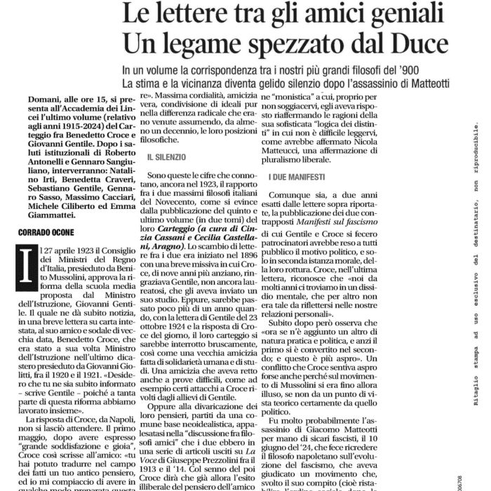 Le lettere tra gli amici geniali. Un legame spezzato dal Duce