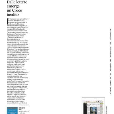Dalle lettere emerge un Croce inedito - il Messaggero 26-07-26-1